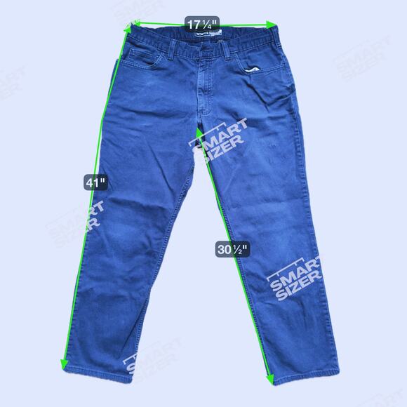 Carhartt Men's FR Rugged Flex Relaxed Fit Canvas Work Pants 36x32 Blue Utility - Picture 9 of 9